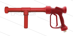 RB65 - rood - messing - verlengde uitvoering - L=500mm - 24 Bar - 60 l/min - max 90°C - 1/2" bi