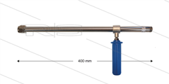 RB65 - Spuitlans RVS - nozzlehouder - L=400mm - 24 Bar - 100 l/min - max 43°C - 1/2" bi x 1/2" bu