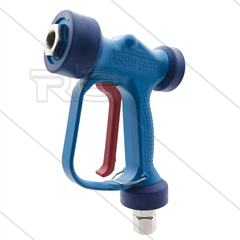 RB65 - blauw - messing - met swivel - lansaansluiting - 24 Bar - 100 l/min - max 90°C - 2 x 1/2"bi