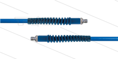 Carwash Titan-Slide slang blauw 1/4" - 3,5m - 2x 1/4"bu - 2x SKB - 300 Bar
