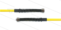 Carwash Titan-Slide slang geel 1/4" - 3,5m - 2x M14x1,5 (8L) DKOL - 2x SKB zwart - 300 Bar