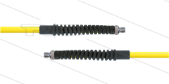 Carwash Titan-Slide slang geel 1/4" - 3,5m - 2x 1/4"bu - 2x SKB zwart - 300 Bar