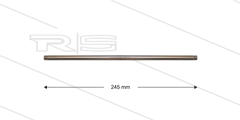 RP201 lans - L=245mm - recht - RVS - 400 Bar - max 150°C - 2 x 1/4" bu