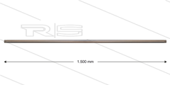 RP201 lans - L=1500mm - recht - RVS - 400 Bar - max 150°C - 2 x 1/4" bu