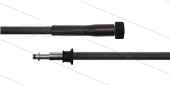 HD-slang zwart 1/4" - 1SN - 10m - M22x1,5 W vlak x Ø10mm pistoolnippel + kraagstuk - 1x KBS - 250