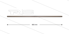 ST003 lans - L=800mm - recht - staal verzinkt - 400 Bar - max 150°C - 2 x 1/4" bu