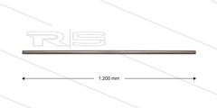 ST003 lans - L=1200mm - recht - staal verzinkt - 400 Bar - max 150°C - 2 x 1/4" bu