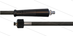 HD-slang zwart 3/8" - 1SC - 10m - 3/8"bu x M22x1,5 W conisch - 1x KBS - 250 Bar
