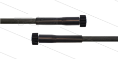 HD-slang zwart 1/4" - 1SC - 5,0m - 2x M22x1,5 W vlak - 2x KBS - 250 Bar