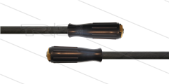 HD-slang zwart 1/4" - 1SC - 10m - 2x M22x1,5 lange wartel - 250 Bar