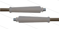 HD-slang grijs 3/8" - 2SN - 10m - 2x 3/8"bu - 2x KBS - 400 Bar