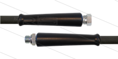 HD-slang zwart 1/2" - 1SC - 10m - 1/2"W x 1/2"bu - 2x KBS - 250 Bar