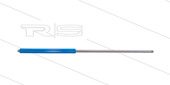 AL-F lans - L=1000mm - recht - RVS - blauw - isolatie L=300mm - 250 Bar - max 90°C - 2 x 1/4" bu