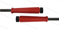 HD-slang zwart 3/8" - 2SN Plus - 10m - 2x M22x1,5 W RVS - 2x KBS rood - 500 Bar