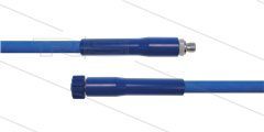 HD-slang blauw 1/4" - 1SC - 10m - 3/8"bu x M22x1,5 W vlak - 2x KBS - 250 Bar