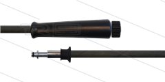 HD-slang zwart 5/16" - 2SC - 10m - M22x1,5 W vlak x Ø11mm RVS pistoolnippel met lager + kraagstuk