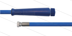HD-slang blauw 3/8" - 2SC - 10m - M22x1,5 W vlak x 3/8"W RVS - 1x KBS - 400 Bar