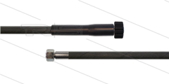 HD-slang zwart 1/4" - 1SN - 15m - M22x1,5 W conisch x M14x1,5 (8L) DKOL - 1x KBS 250 Bar