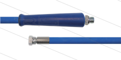 HD-slang blauw 3/8" - 1SC - 5,0m -  3/8"bu x 1/2"W RVS - 1x KBS - 250 Bar
