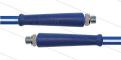 CleanFarm slang blauw 1/2" - 10m - 2x 3/8"bu RVS - 2x KBS - 80 Bar