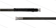 HD-slang zwart 1/4" - Flexy - 1SN - 15m - 2x 1/4"W - 1x SKS - 300 Bar