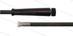 HD-slang zwart 3/8" - 2SC - 15m - M22x1,5 W vlak x 1/2"W RVS - 1x KBS - 400 Bar