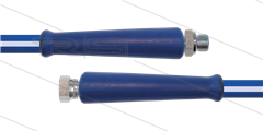 CleanFarm slang blauw 1/2" - 10m - 1/2"bu x 1/2"W RVS - 2x KBS - 80 Bar