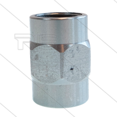 Nozzlesok - RVS - met zeskant - 2x 1/4" bi
