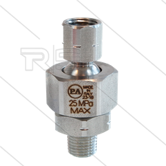 Nozzlehouder - RVS - verstelbaar - 250 Bar - 40 l/min - max 90°C - 1/4" bi NPT x 1/4" bu NPT