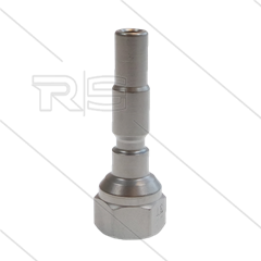 Insteeknippel 1/4" bi - RVS - passend op Kränzle Hobby - D10 - SW19