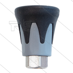 Nozzlebeschermer ST10 - RVS / kunststof - Zwart/Grijs - max 500 Bar - 1/4" bi