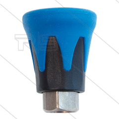 Nozzlebeschermer ST10 - RVS / kunststof - Blauw/Zwart - max 500 Bar - 1/4" bi