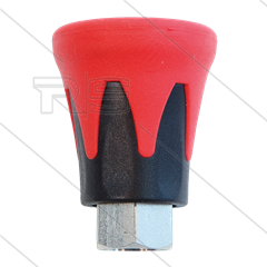 Nozzlebeschermer ST10 - RVS / kunststof - Rood/Zwart - max 500 Bar - 1/4" bi