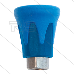 Nozzlebeschermer ST10 - RVS / kunststof - Blauw/ Blauw - max 500 Bar - 1/4" bi