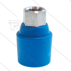 Nozzlehouder - RP10 - RVS - rubber - blauw - 1/4" bi