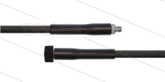 HD-slang zwart 1/4" - 1SN - 20m - 1/4"bu x M22x1,5W vlak - 2x KBS - 250 Bar