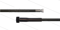 HD-slang zwart 1/4" - 1SC - 20m - 3/8"W x  M22x1,5 W vlak - 1x KBS - 250 Bar