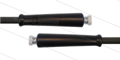 HD-slang zwart 3/8" - 1SN - 5,0m - 2x 3/8"W - 2x KBS - 210 Bar
