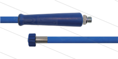 HD-slang blauw 3/8" - 2SC - 20m - 3/8"bu BSPT x M22x1,5 W vlak - 1x KBS - 400 Bar