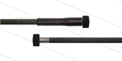 HD-slang zwart 1/4" - 1SC - 10m - 2x M22x1,5 W vlak - 1 x KBS - 250 Bar