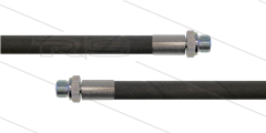 HD-slang zwart 1/2" - 1SC - 25m - 2x 1/2"bu - geen KBS - 250 Bar