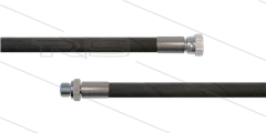 HD-slang zwart 3/8" - 2SN Plus - 50m - 3/8"W x 3/8"bu RVS - geen KBS - 500 Bar
