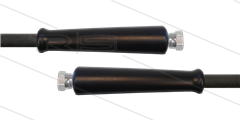 HD-slang zwart 3/8"-  2SN Plus - 10m - 2x 3/8"W RVS - 2x KBS - 500 Bar