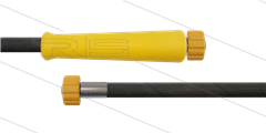 HD-slang zwart 5/16" - 2SC - 25m - 2x M22x1,5 W vlak geel - 1x KBS geel - 400 Bar