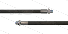HD-slang zwart 3/8" - 2SC - 10m - 2x 3/8"bu - geen KBS - 400 Bar