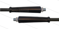 HD-slang zwart 3/8" - 1SC - 27,5m - 2x 3/8"bu RVS - 2x KBS - 250 Bar