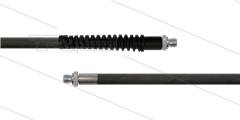 HD-slang zwart 1/4" - Flexy - 1SN - 15m - 2x 3/8"bu - 1x SKB - 300 Bar