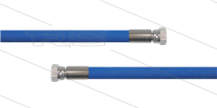 HD-slang blauw 3/8" - 1SC - 40m - 2x 3/8"W RVS - geen KBS - 250 Bar