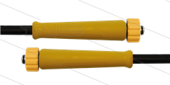 HD-slang zwart 5/16" - 1SN Plus - 30m - 2x M22x1,5 W geel vlak - 2 x KBS geel - 315 Bar