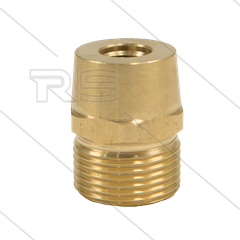 M22x1,5 - snelkoppeling nippel - messing - 250 Bar - Ø14mm - max 150°C - 1/8" bi
